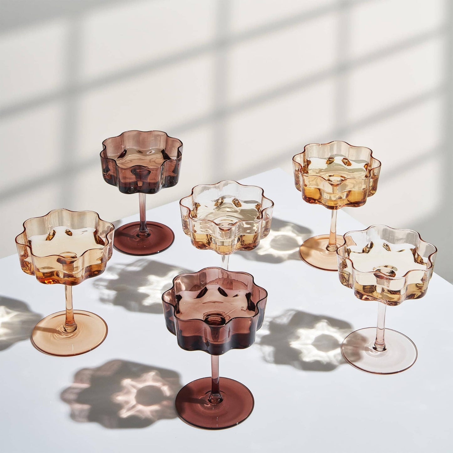 Wavy Coupe Glasses