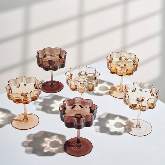 Wavy Coupe Glasses