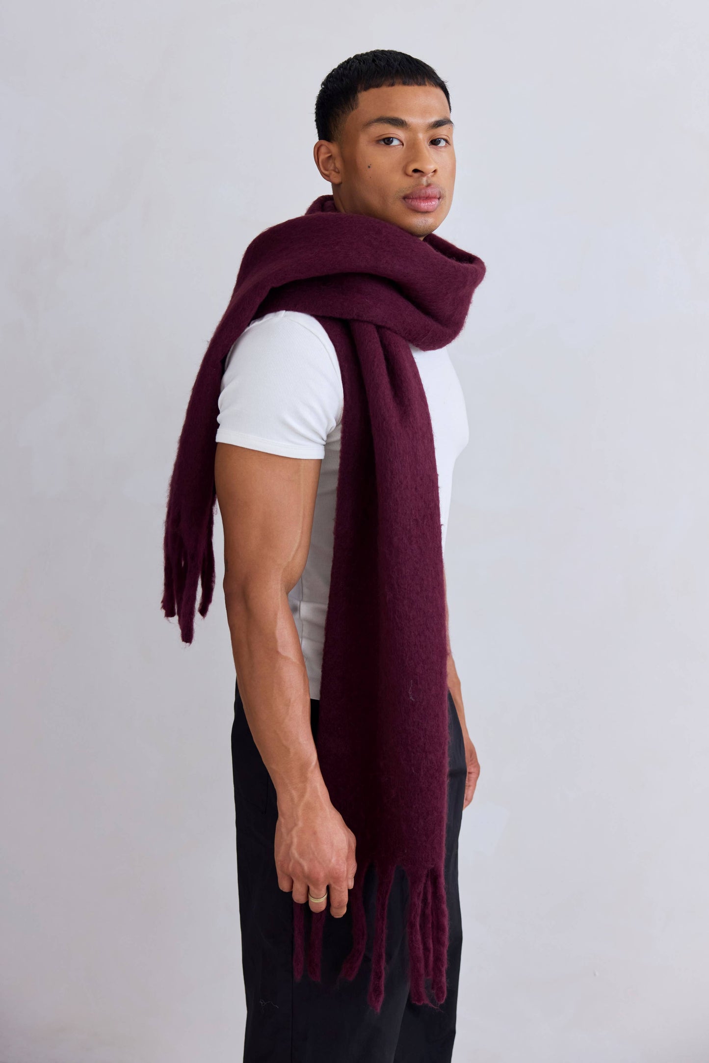 Ultra Soft Recycled Scarf | Cherry Lacquer