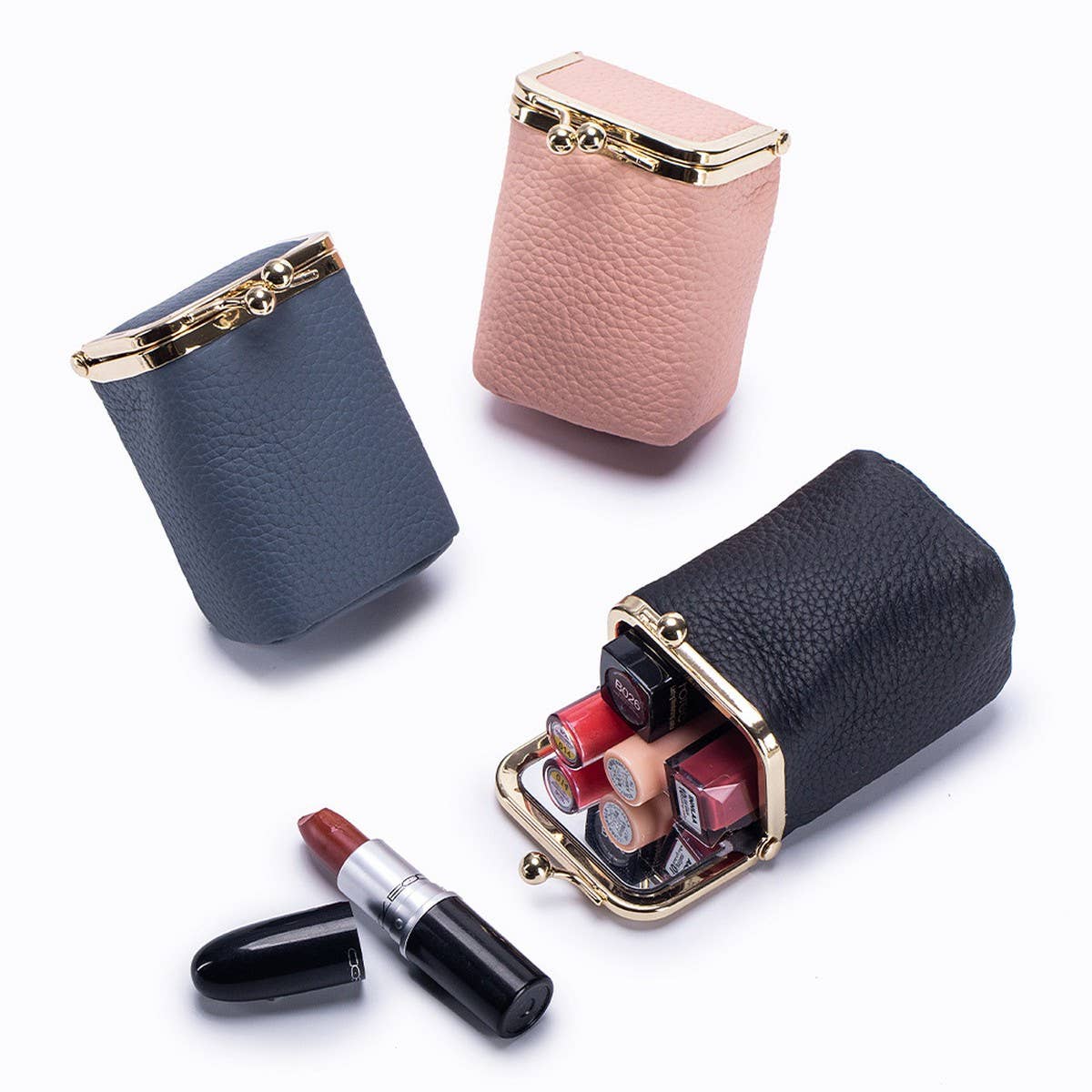 Leather Pocket Wallet | Pink