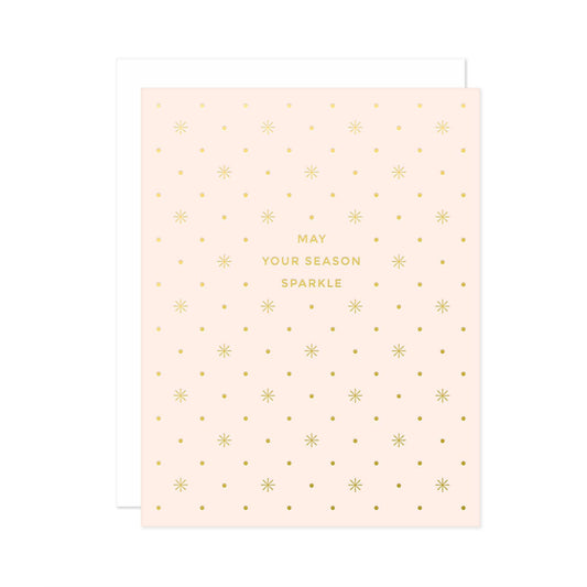 May Your Season Sparkle Gold Foil Holiday Card