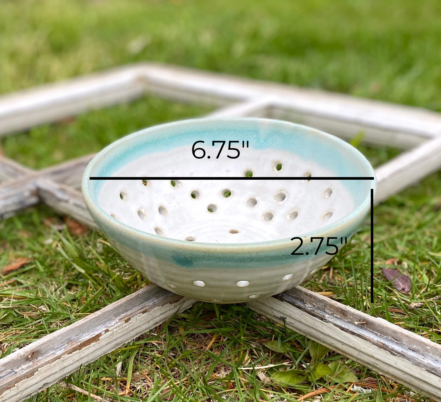 Ceramic Berry Bowl with Saucer | White