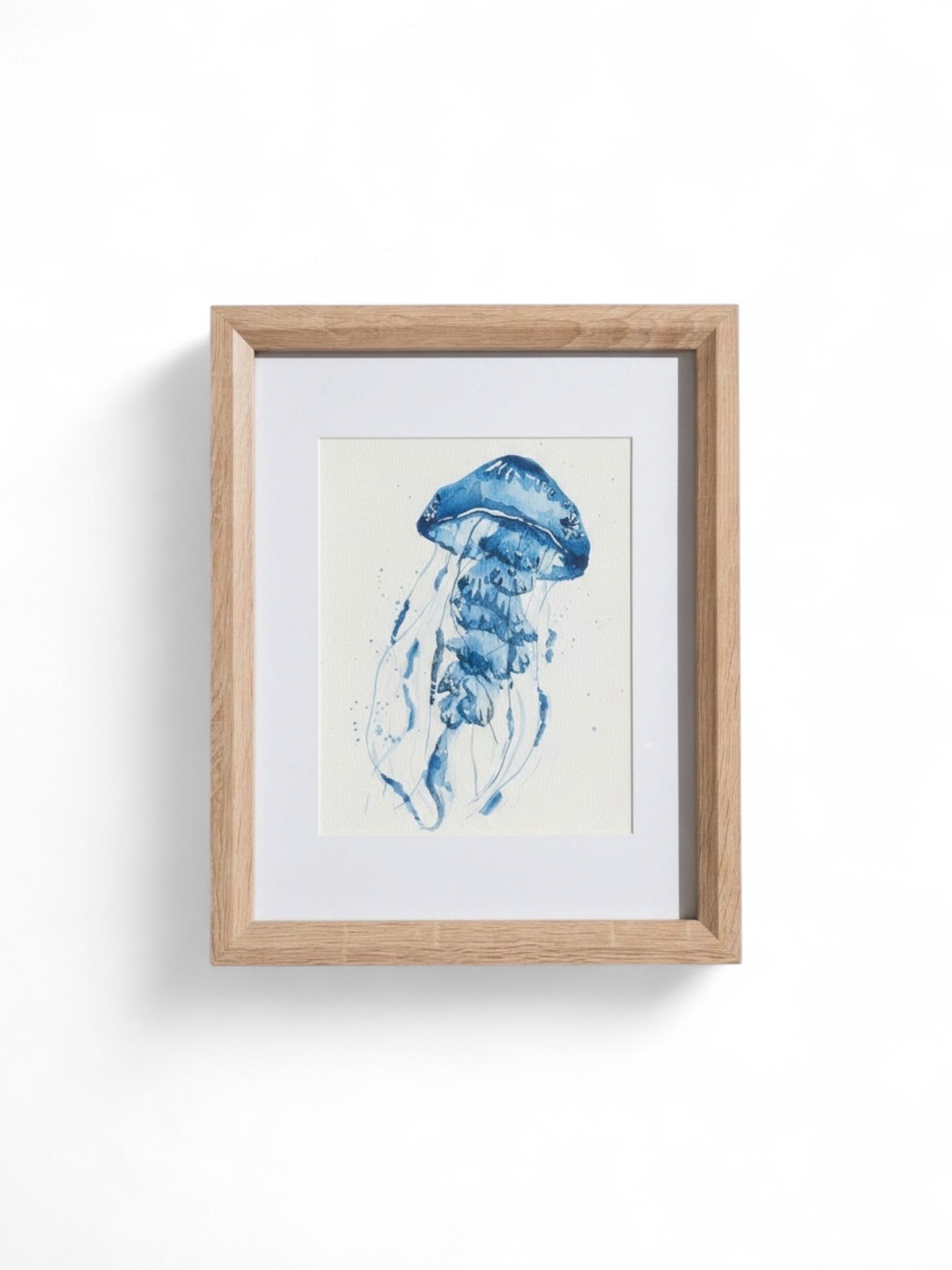 Original Watercolor Artwork | Blue Jellyfish