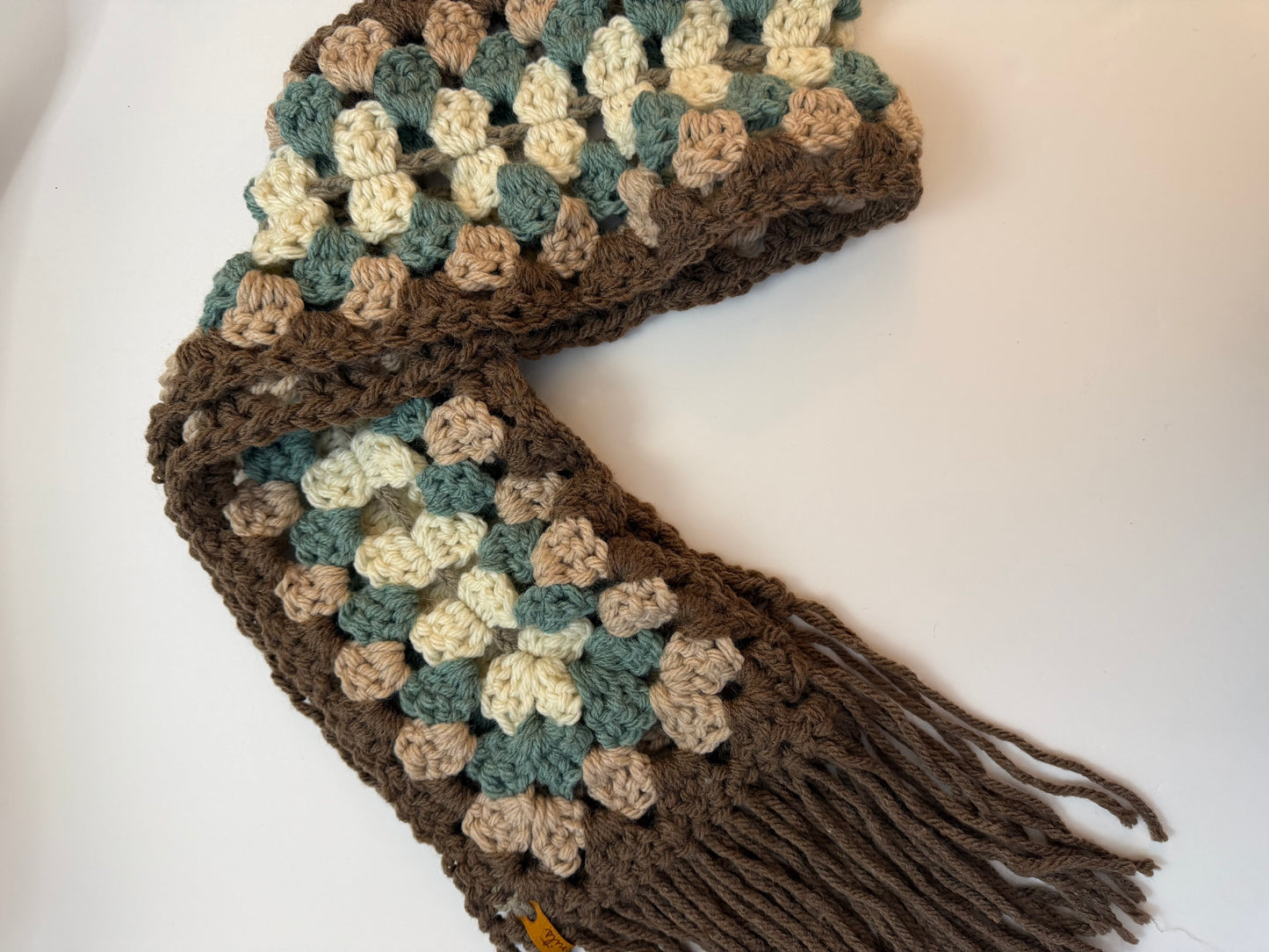 Handmade Crochet Swirl Granny Scarf