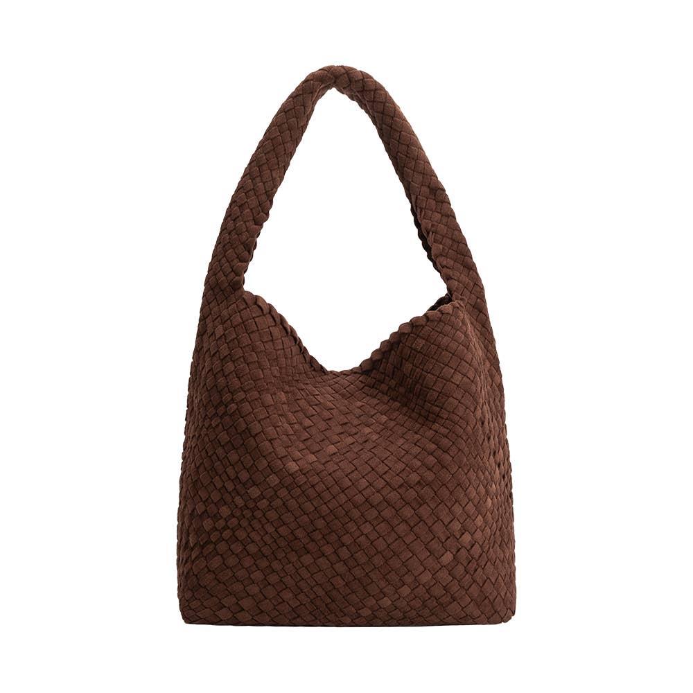 Woven Eco Suede Tote | Tobacco