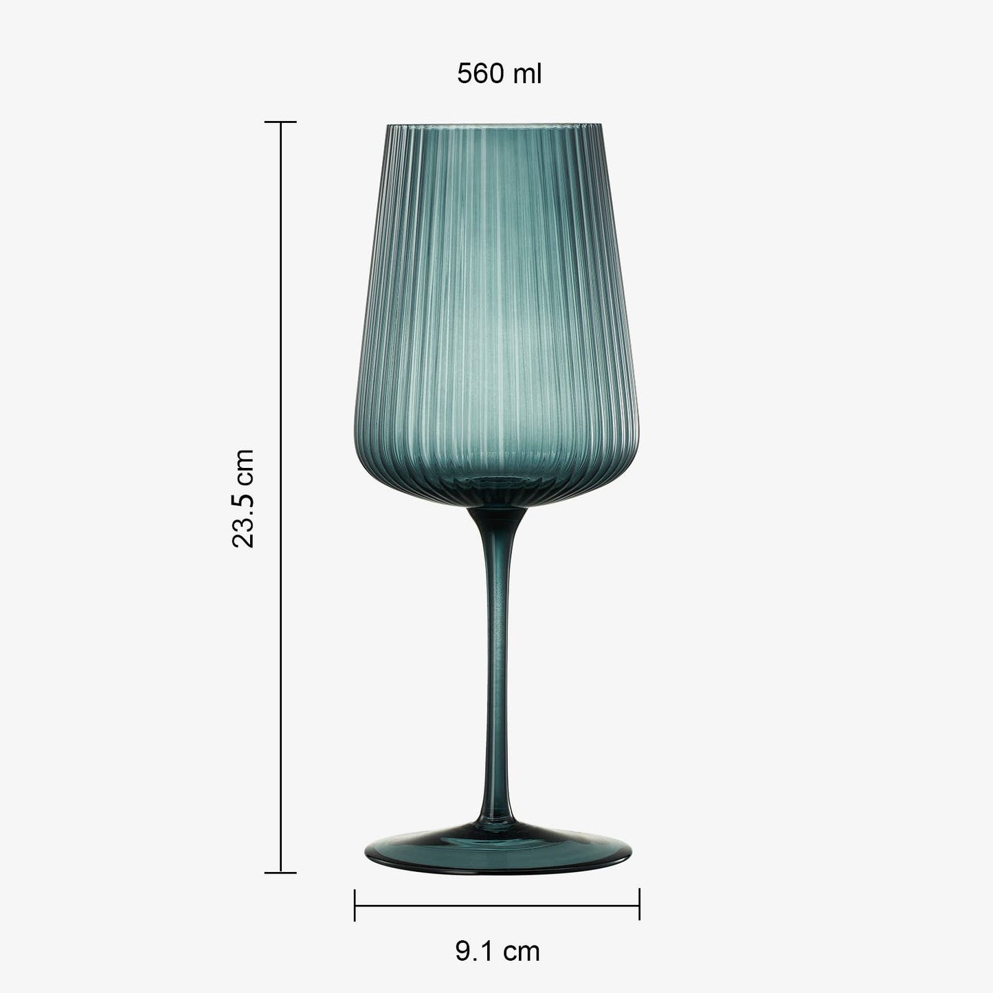 Muted Ribbed Wine Glass | 19 oz | Seasonal Color Collection