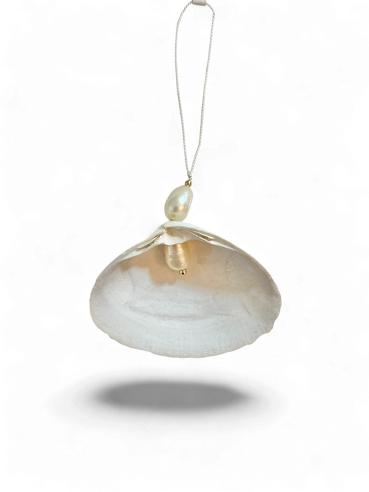 Handmade Ornament | Seashell + Pearl