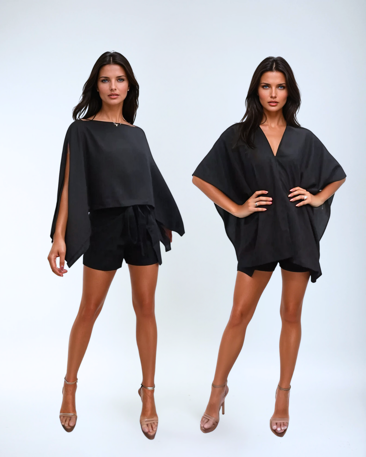 Cape Top | Olive Green Linen | Extra Coverage