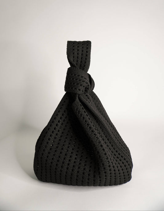 Handbag | Black Crochet | Medium
