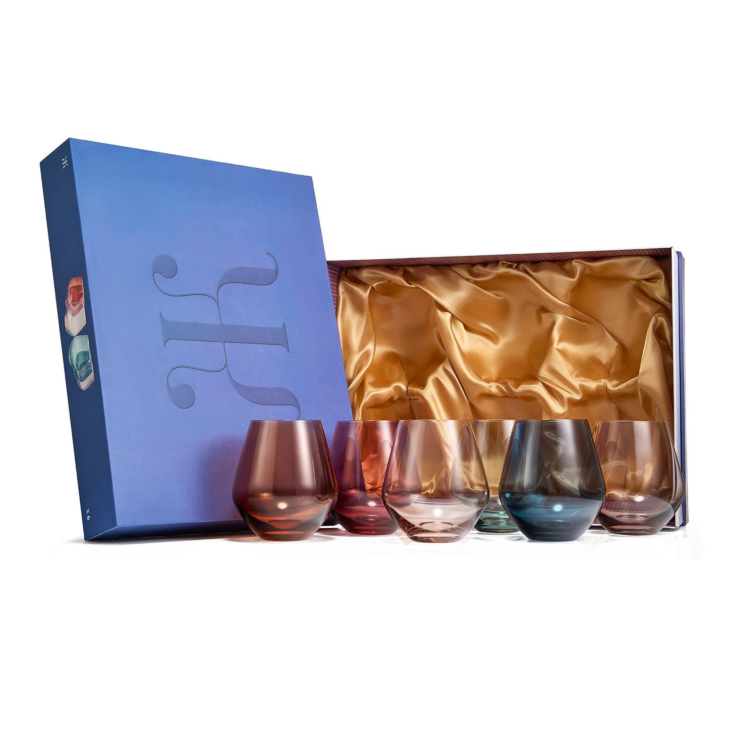 Stemless Wine Glasses | 6 set | Muted