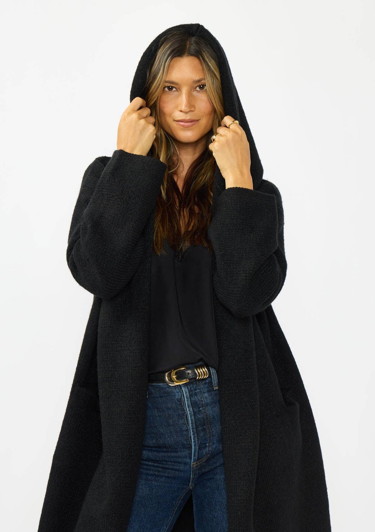 Hooded Cardigan with Pockets