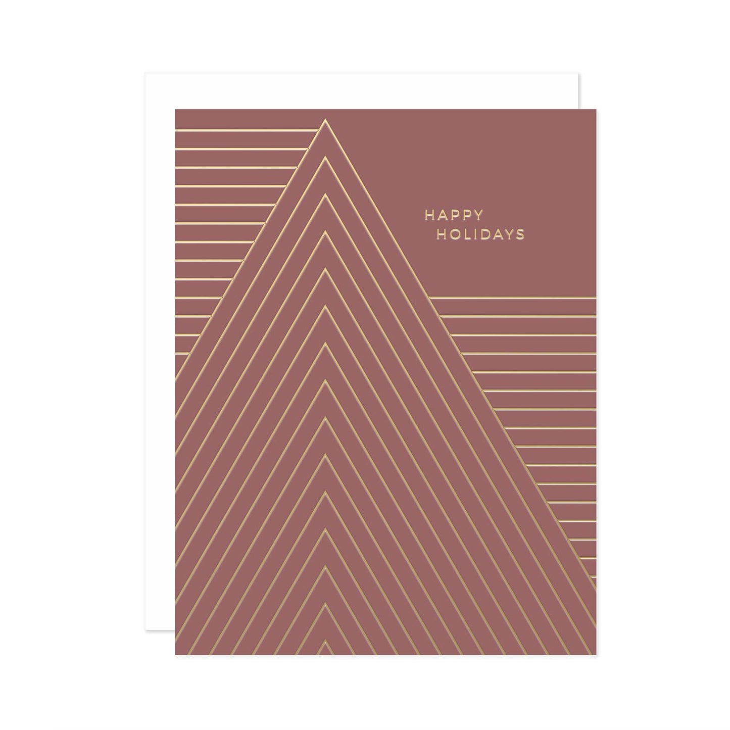 Abstract Trees Happy Holidays Foil Greeting Card