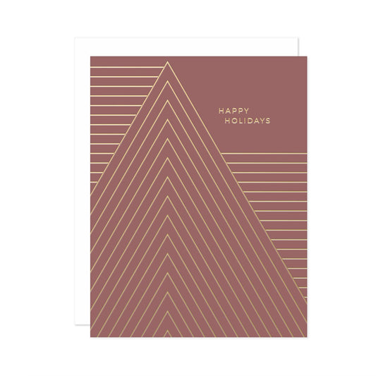 Abstract Trees Happy Holidays Foil Greeting Card