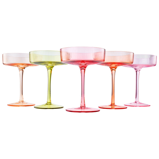 Ribbed Coupe Glasses