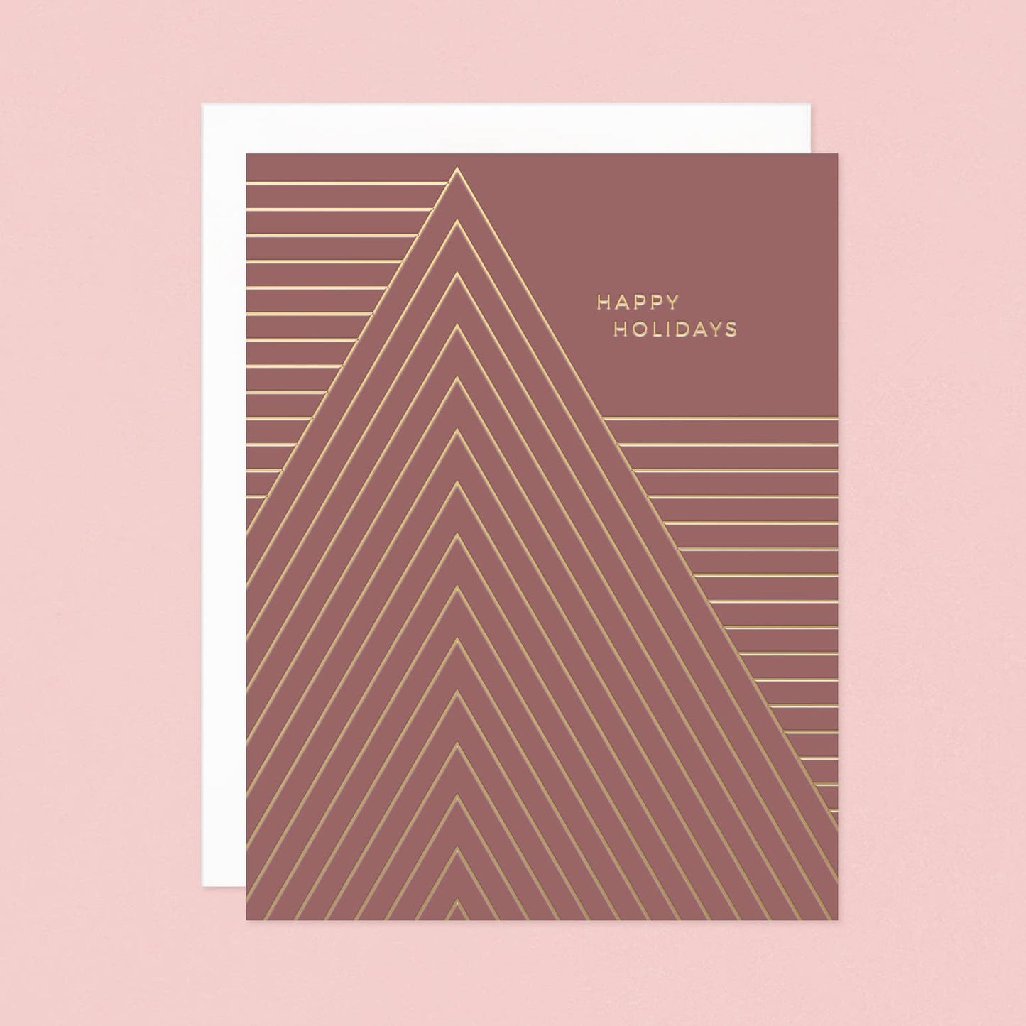 Abstract Trees Happy Holidays Foil Greeting Card