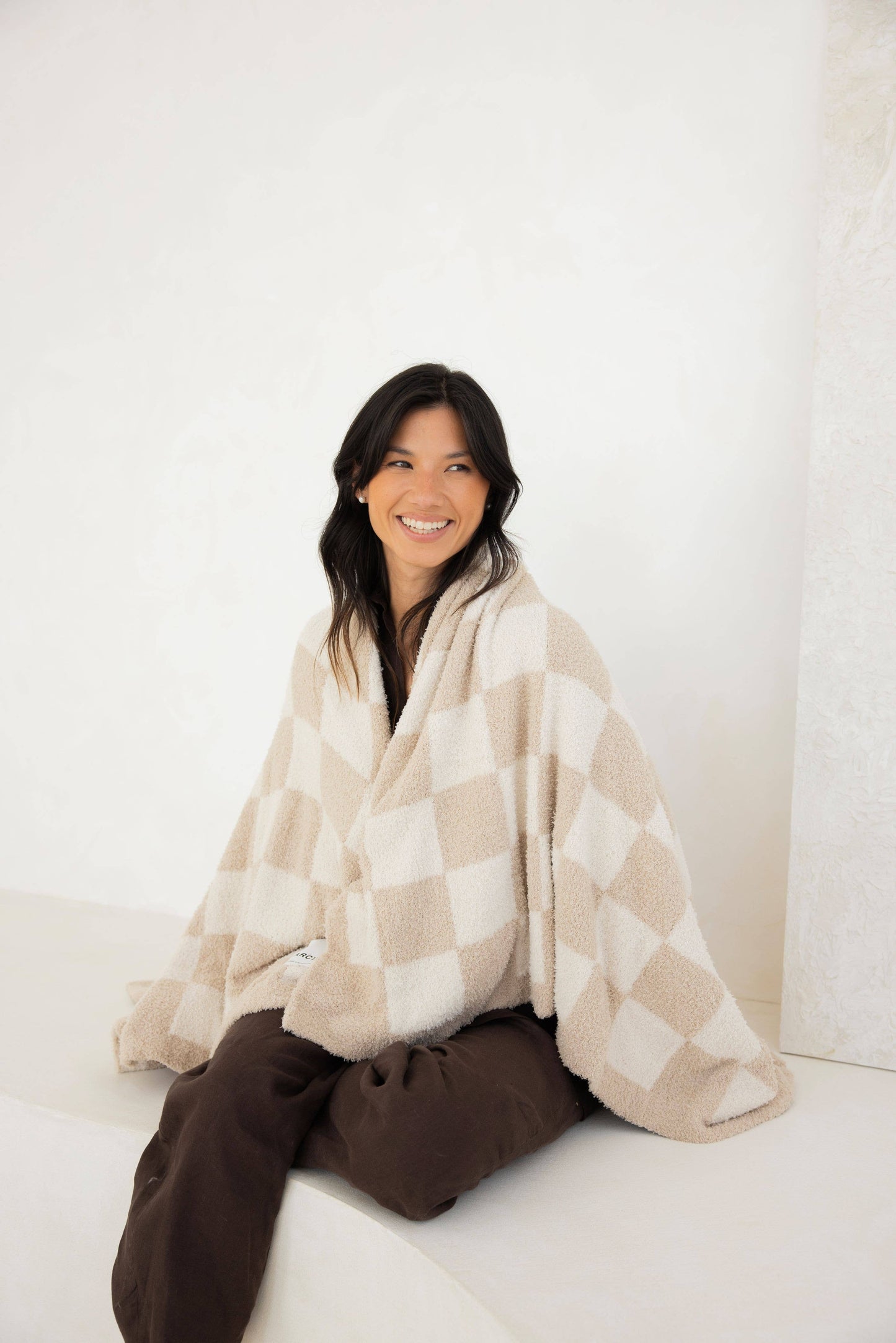 100% Recycled Throw | Blue Check