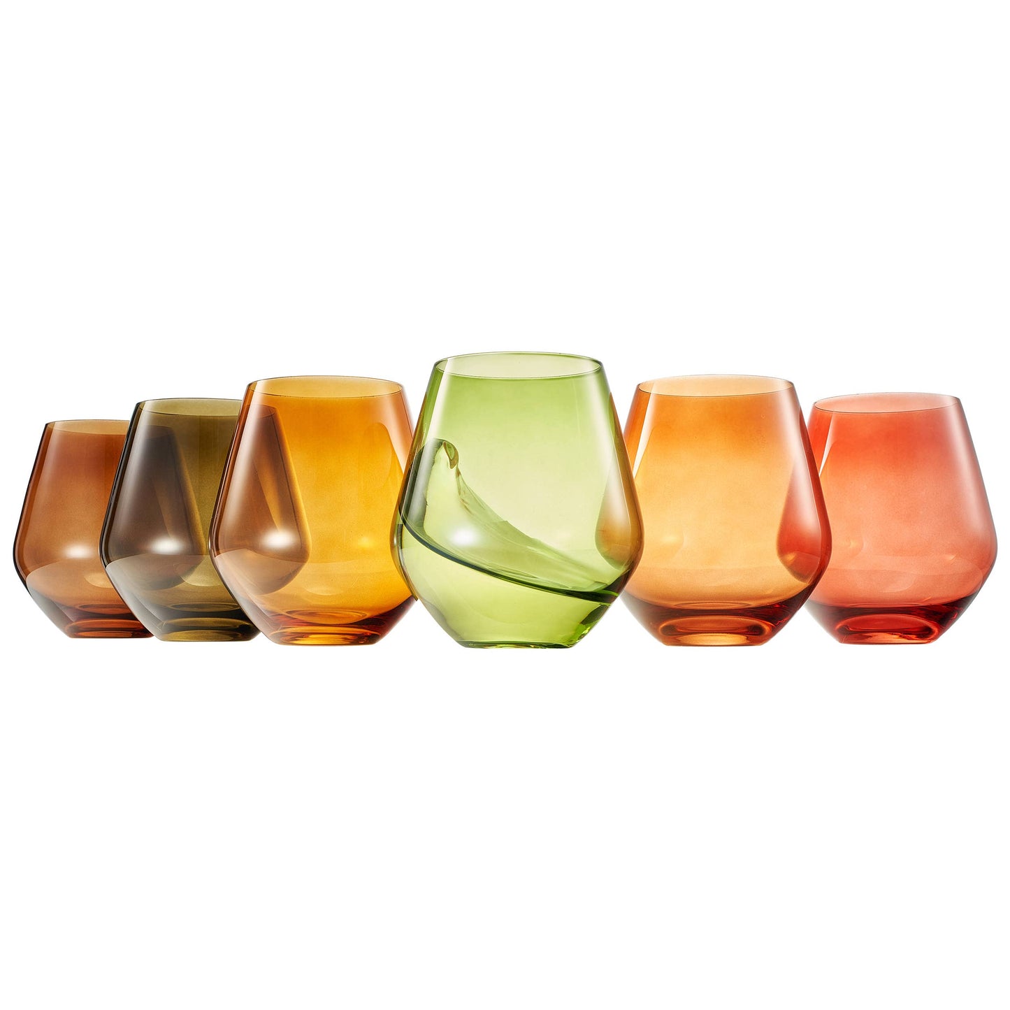 Stemless Wine Glasses | Set of 6 | Neutrals