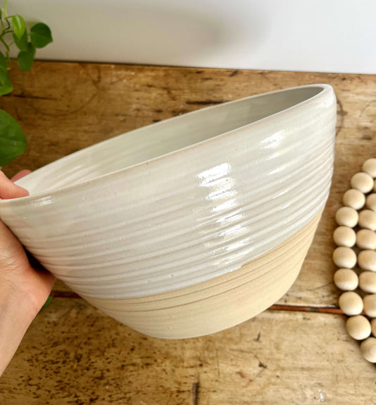 Large Ceramic Serving Bowl | White