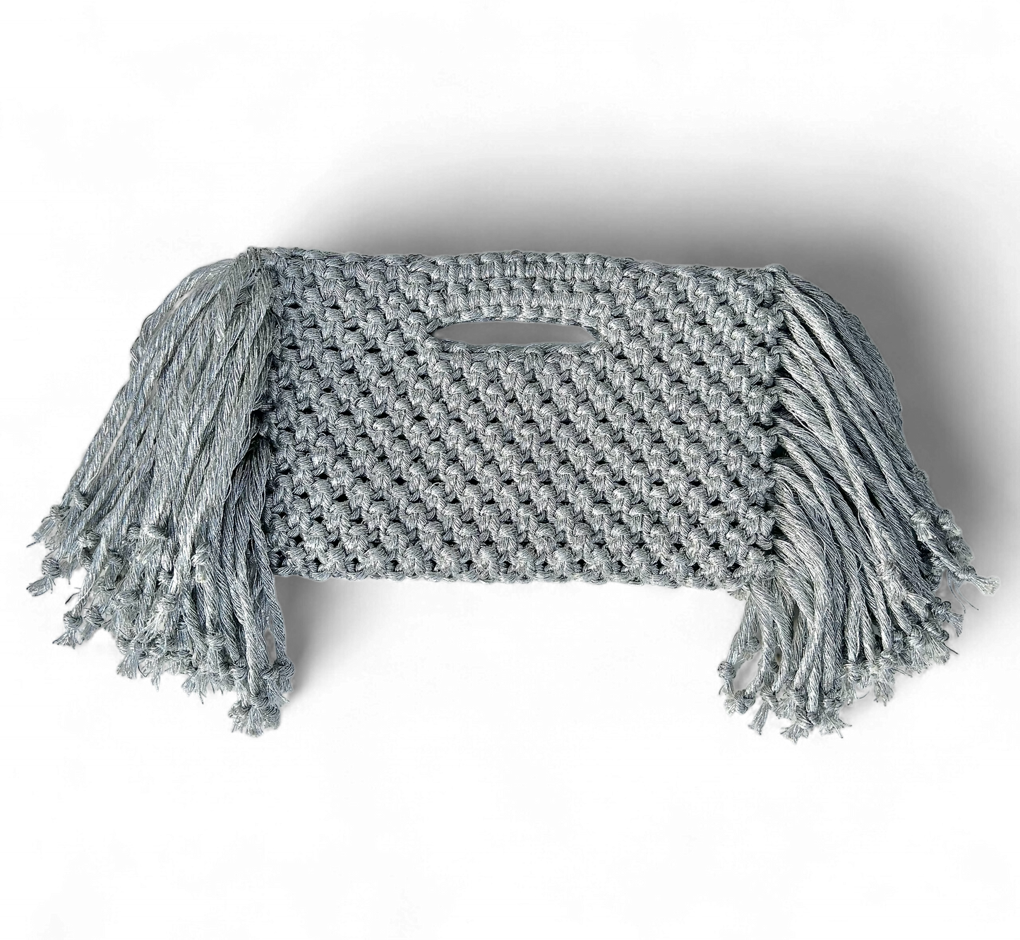 Clutch | Silver Macrame