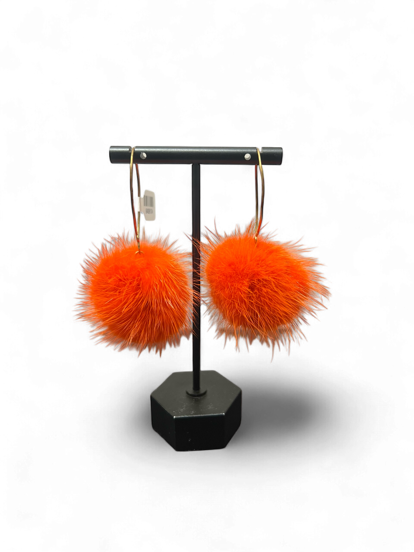 Handmade Mink Pom Earrings