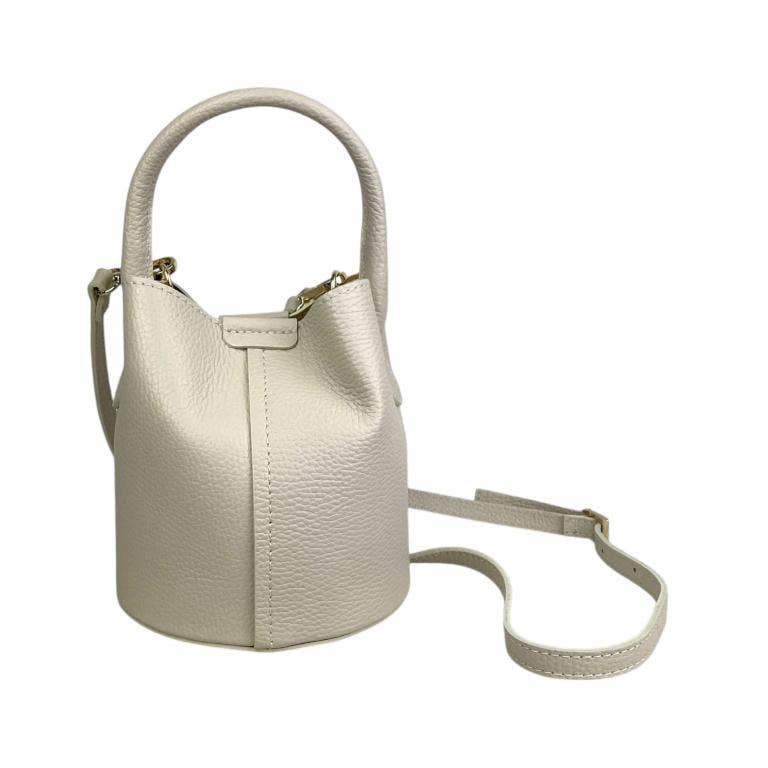 Italian Leather Bucket Handbag |  Electric Blue