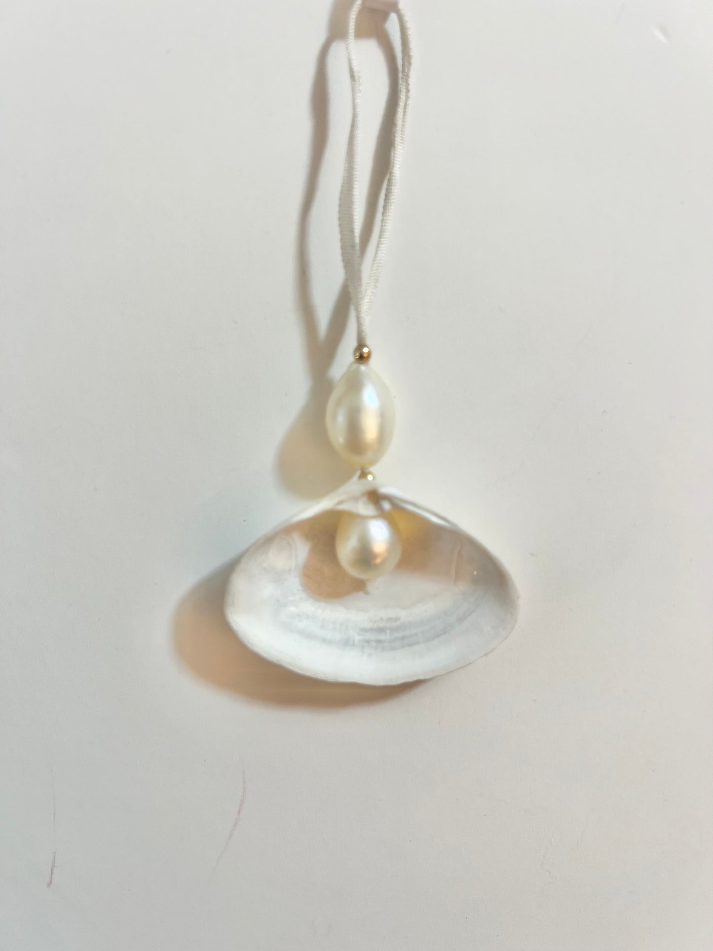 Handmade Ornament | Seashell + Pearl