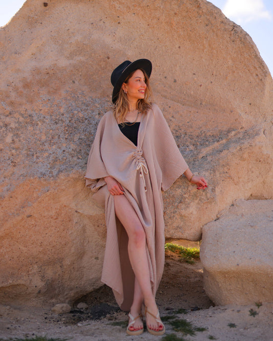 Dress | Kaftan | Taupe