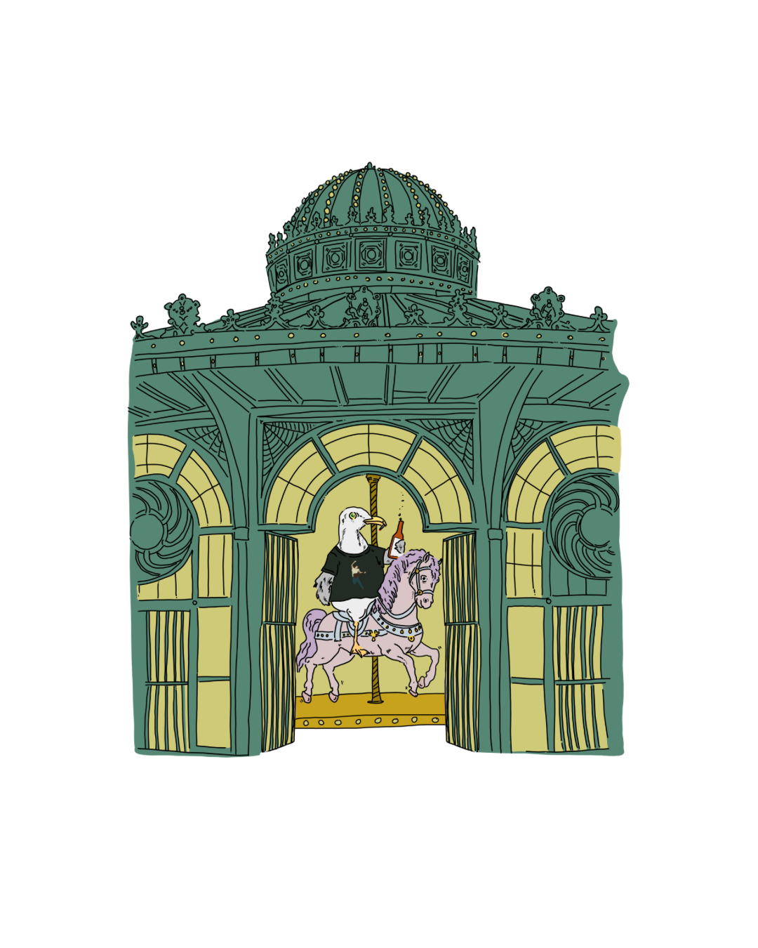 Print | Cigg and a Carousel