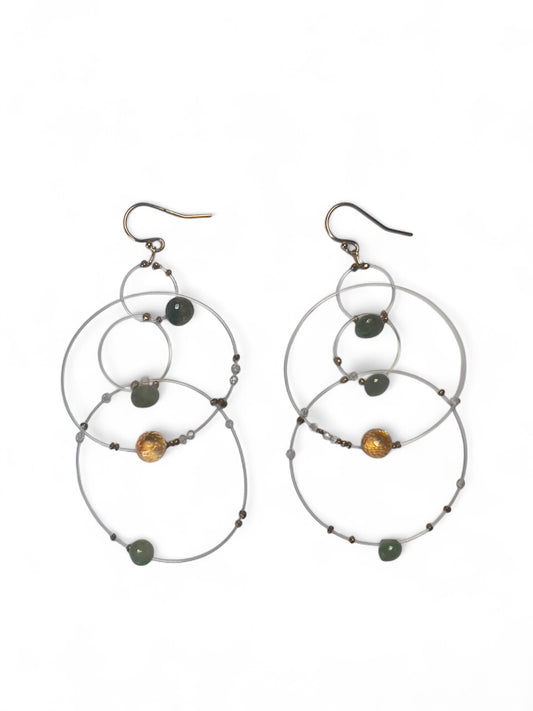 Handmade Earrings | Tourmaline + Citrine