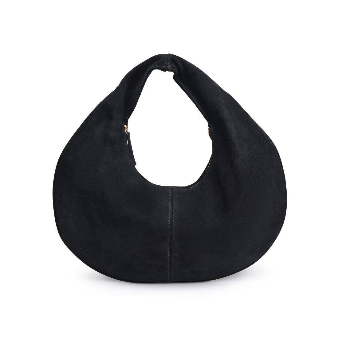 Genuine Suede Leather Hobo | Black