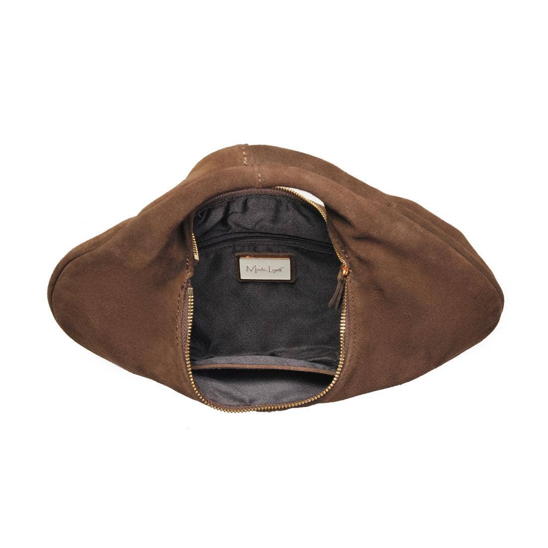 Genuine Suede Leather Hobo | Black