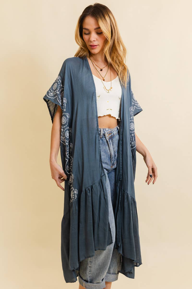 Kimono | Tribal Maxi | Blue