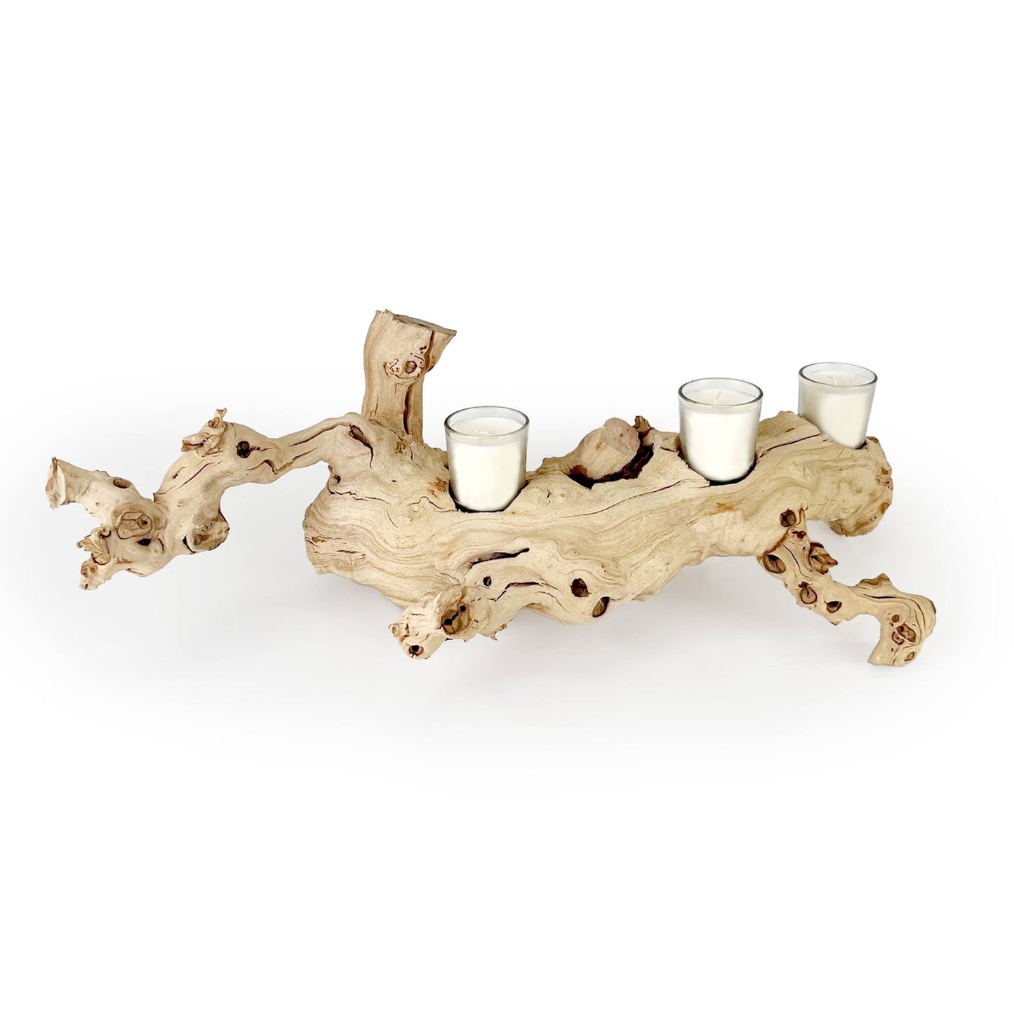 Grapewood Votive Candle Centerpiece