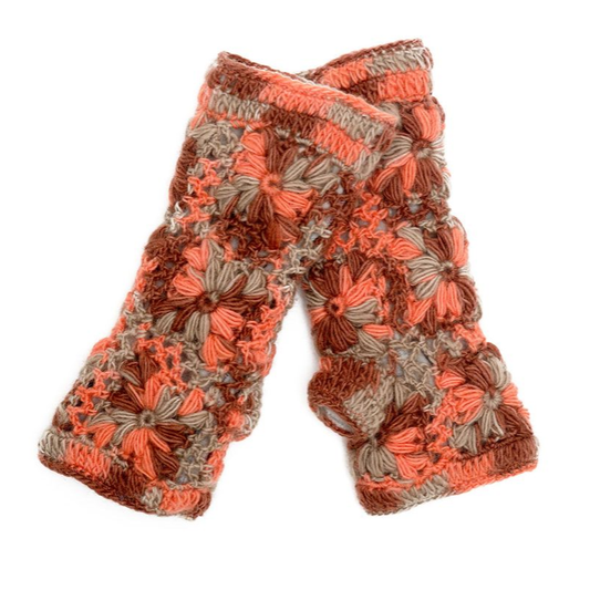 Crochet Handwarmers | Rust