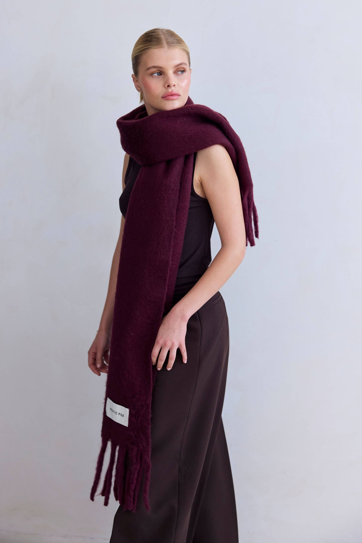 Ultra Soft Recycled Scarf | Cherry Lacquer