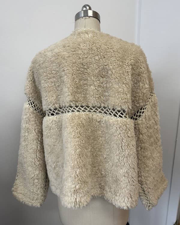 Reversible Cut Out Sherpa Jacket