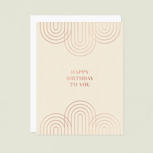 Arches Happy Birthday Deco Greeting Card