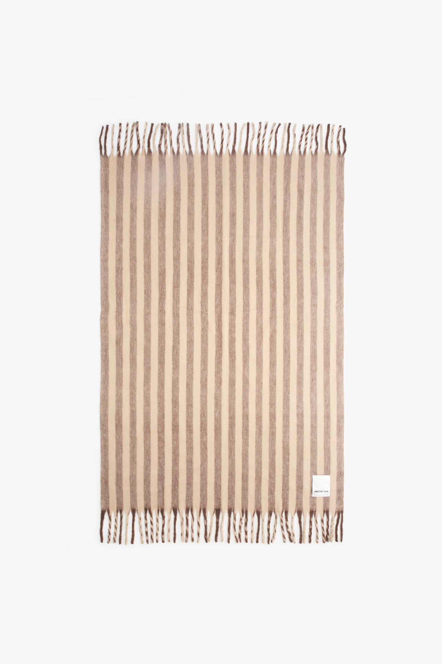 100% Recycled Throw | Burnt Umber Stripe
