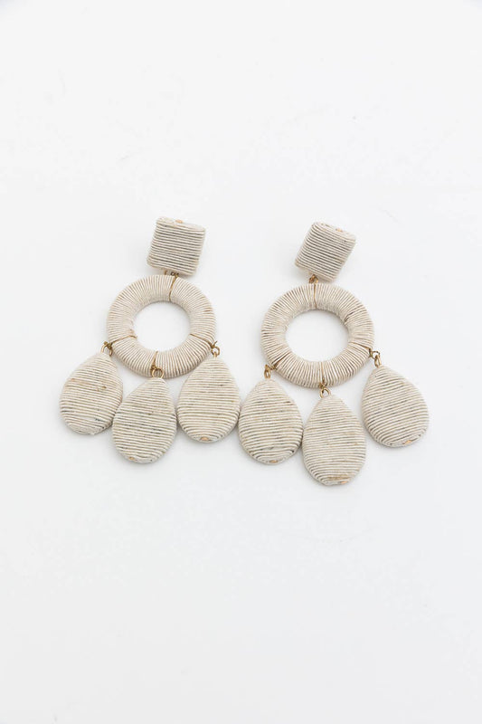 Earrings | Raffia Teardrop