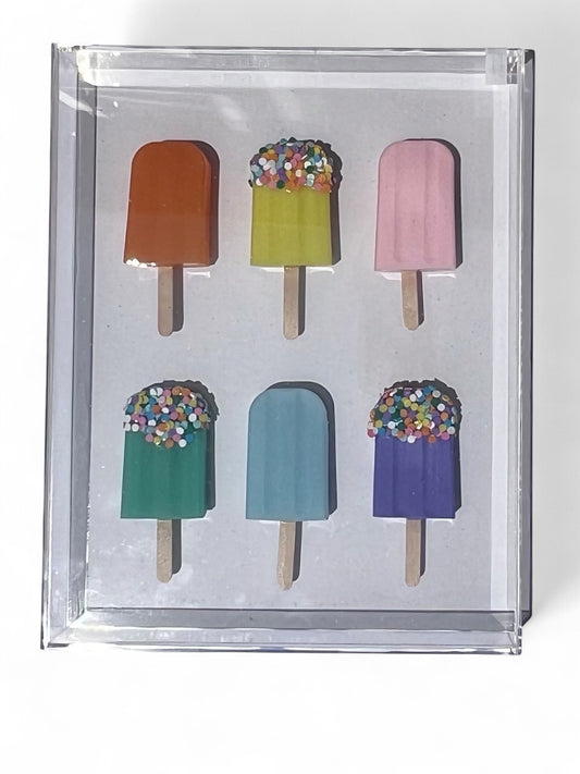 Resin and Acrylic 6 Popsicle Art