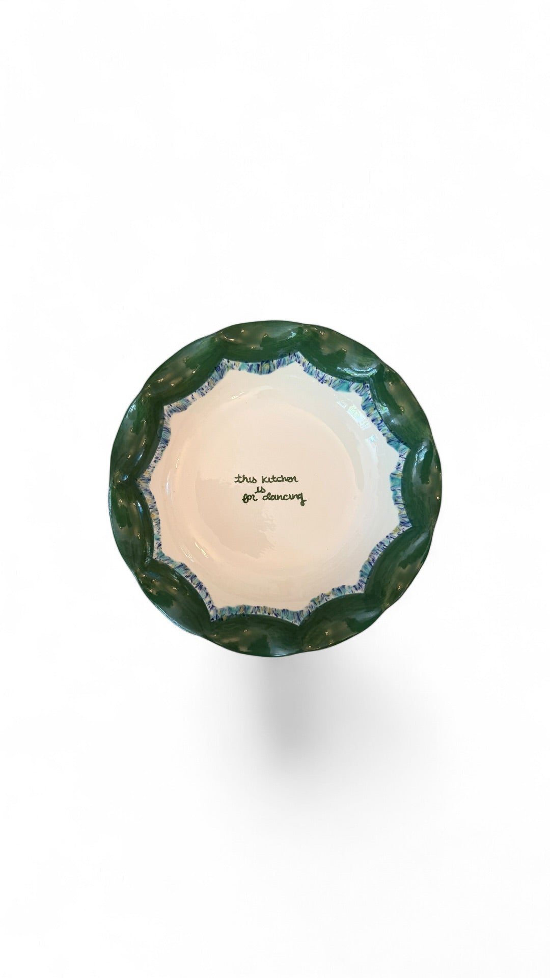 Hand Painted Scalloped Pasta Bowl | This Kitchen Is for Dancing