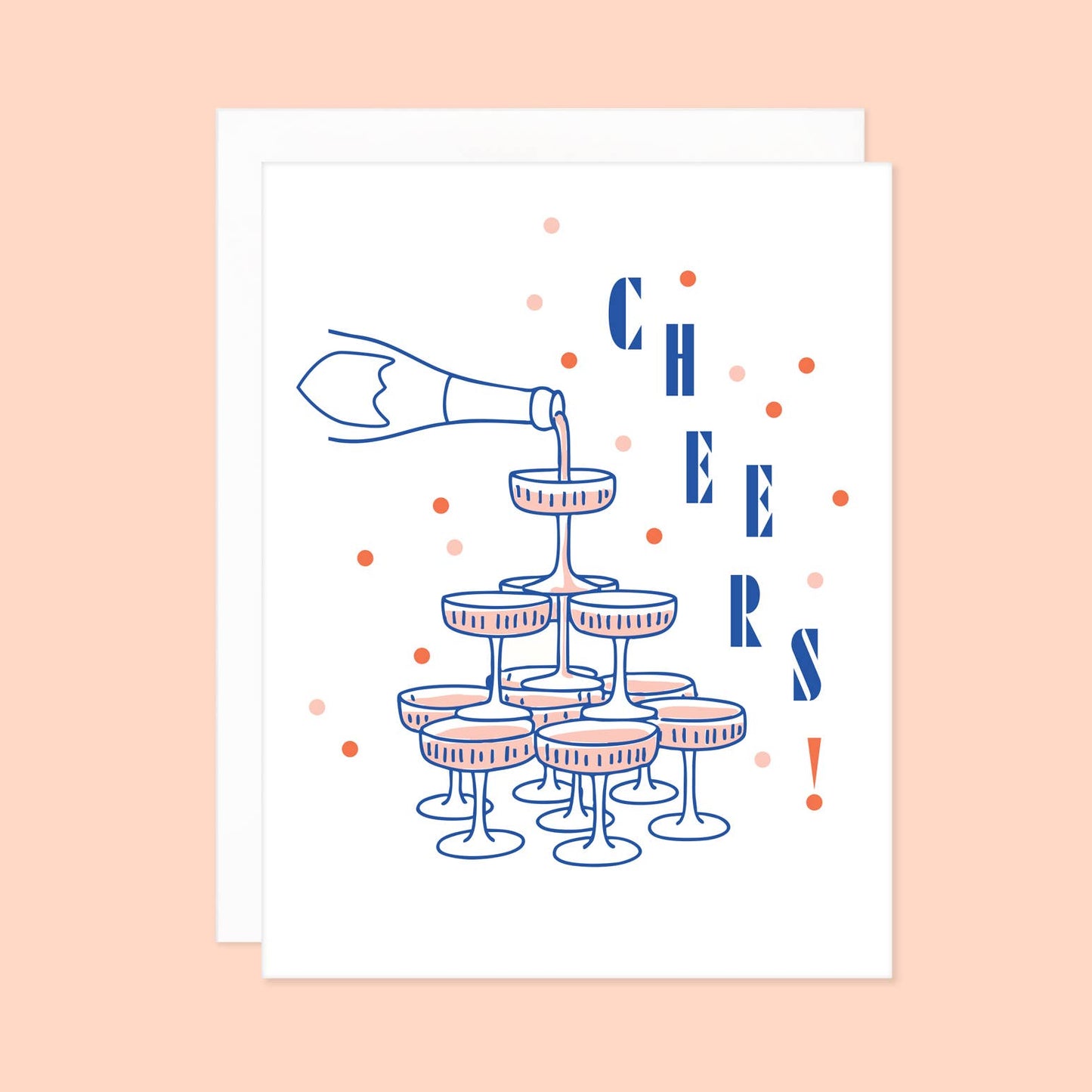 Bubbly Champagne Tower Cheers Card