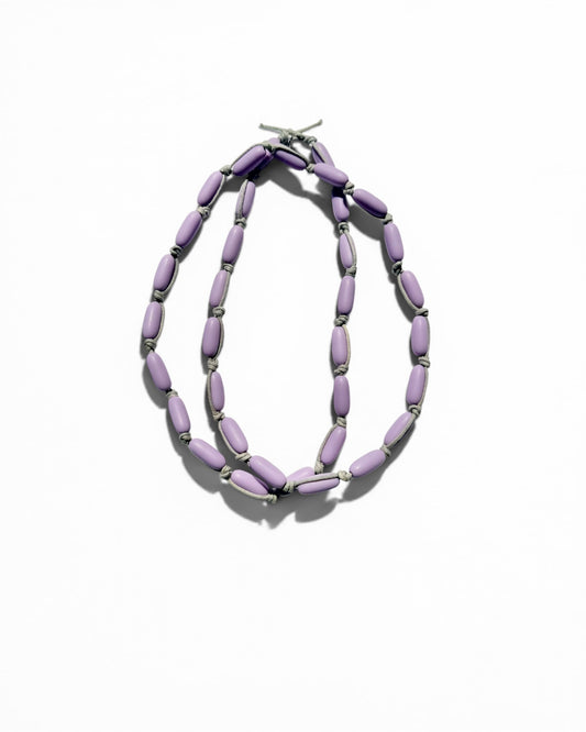 Color Pop Bead Necklace | Mini Lavender French