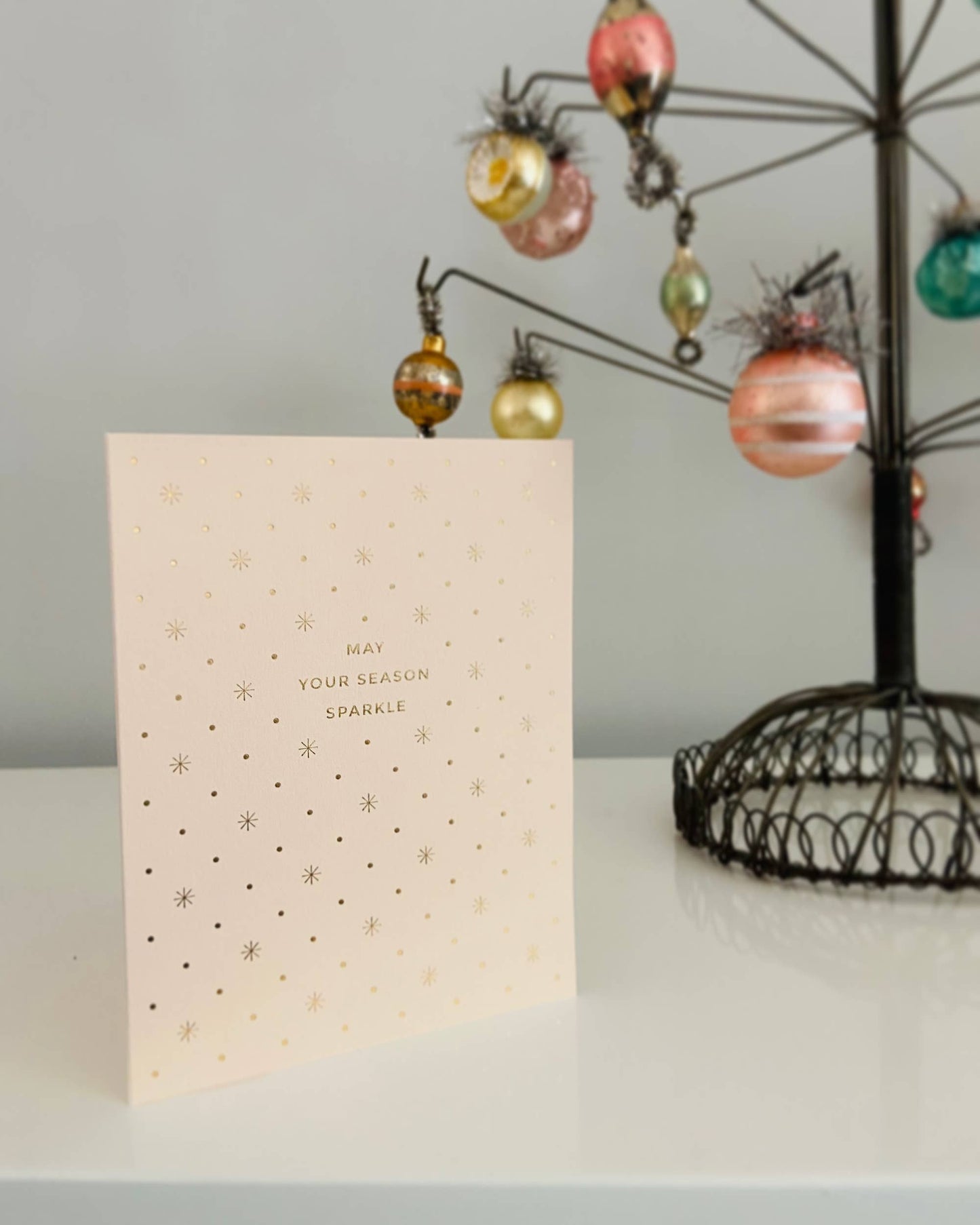 May Your Season Sparkle Gold Foil Holiday Card