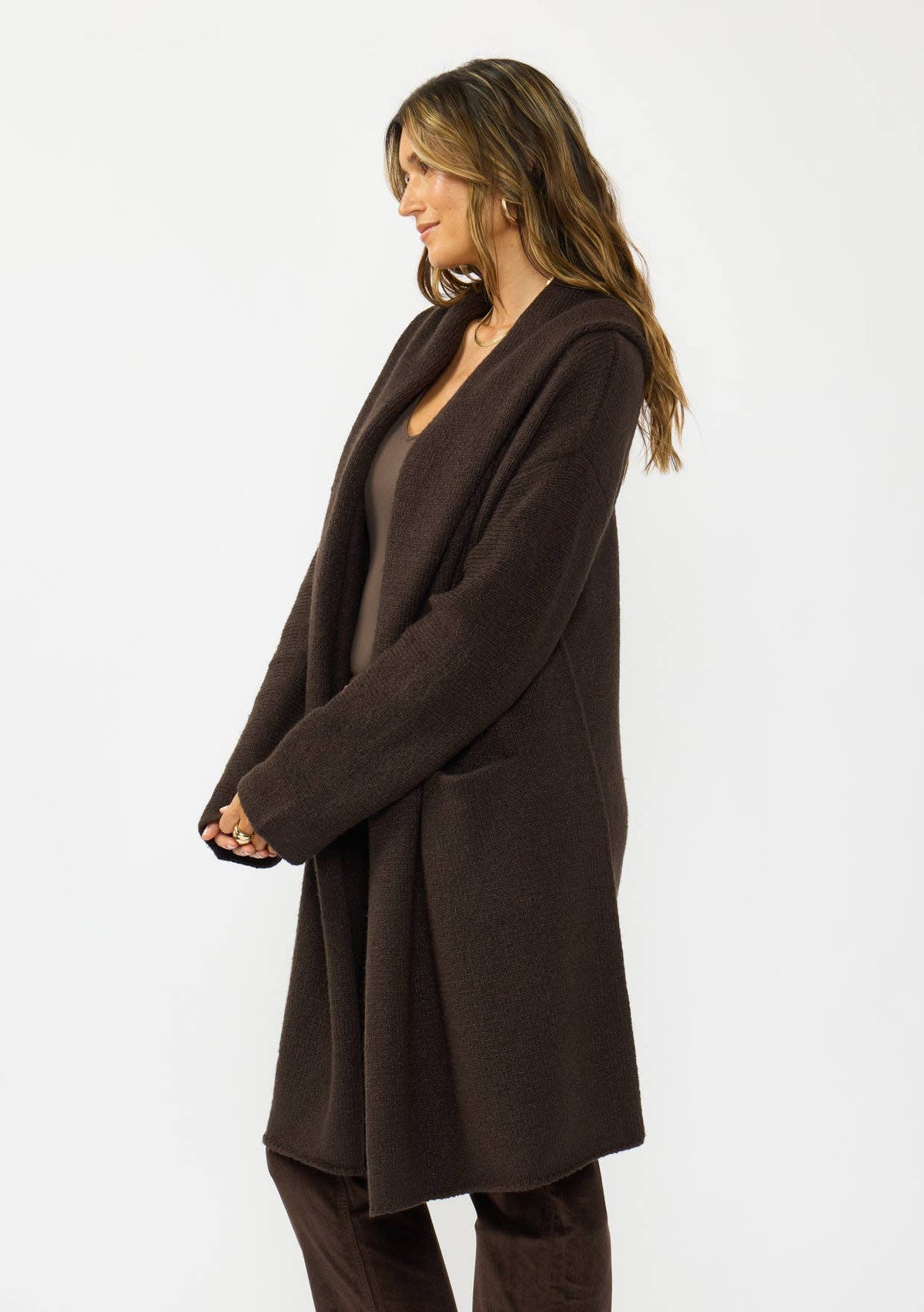 Hooded Cardigan with Pockets
