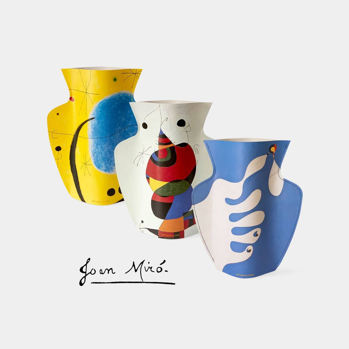 Miró Paper Vase | Ivory, Flower Vase & Card Set