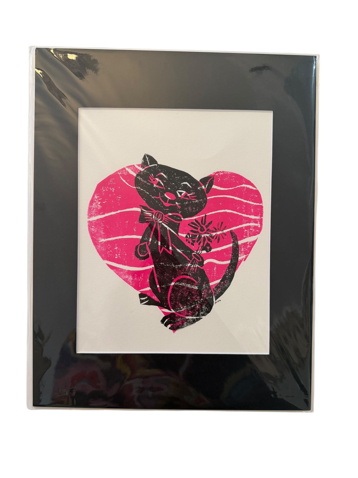 Matted Art Print | Valentine Animals
