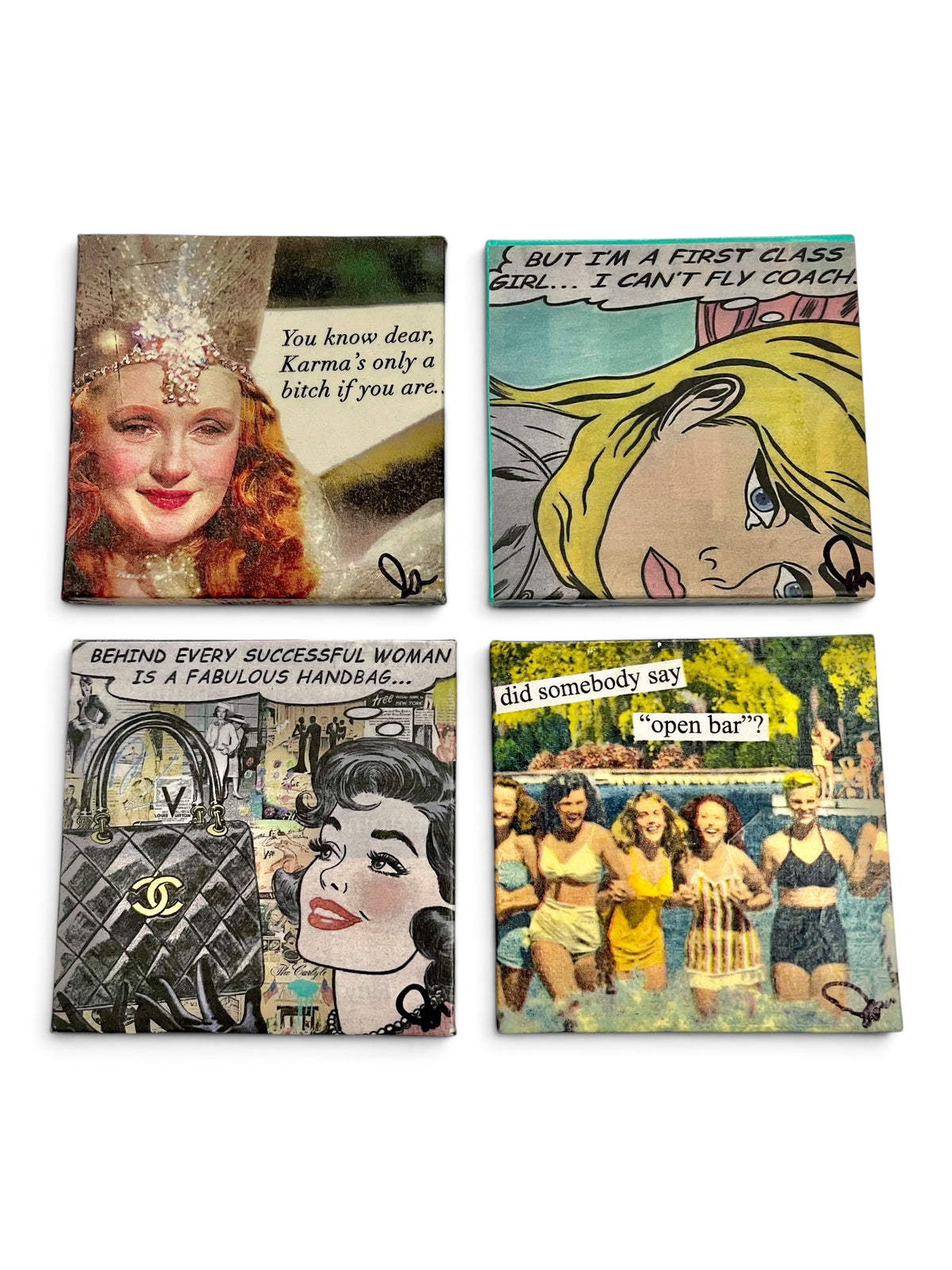 Mixed Media Art | Four Girls Series