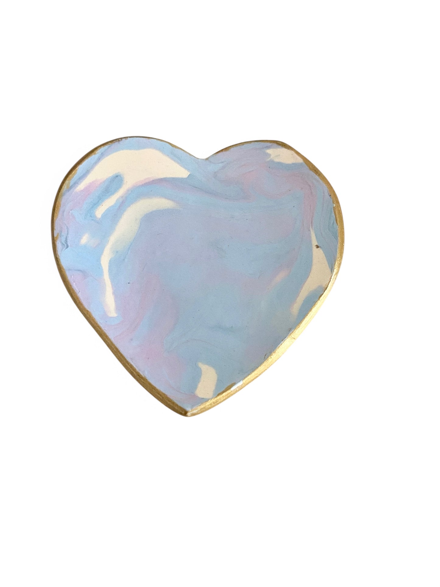 Ring Dish | Heart | Blue Purple White Swirl