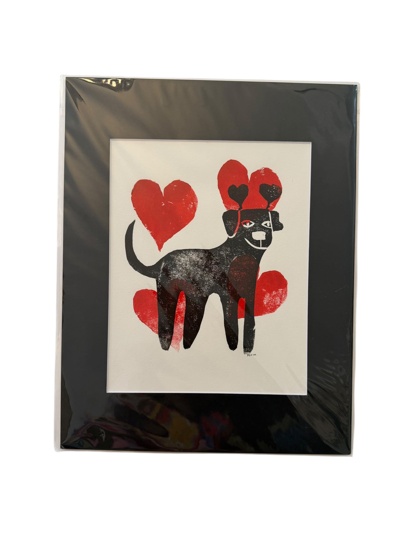 Matted Art Print | Valentine Animals